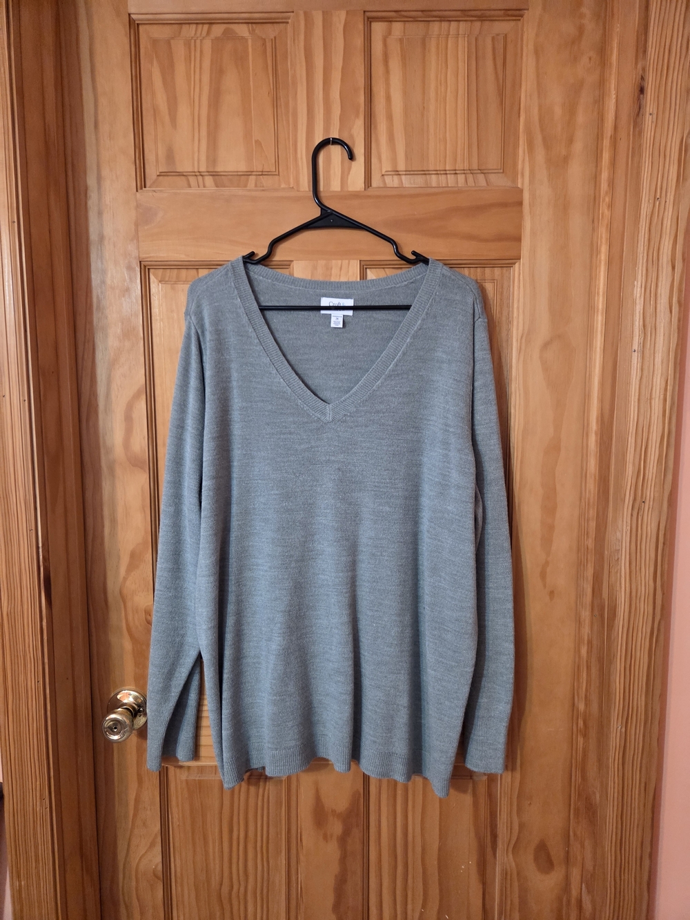 croft & barrow Sage Green V-Neck Sweater